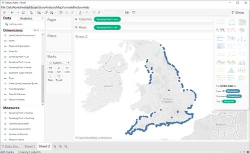 Screenshot showing step four of creating the bathing water sampling point map