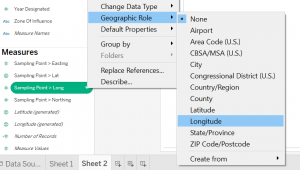 Screenshot showing steps one and two of creating the bathing water sampling point map