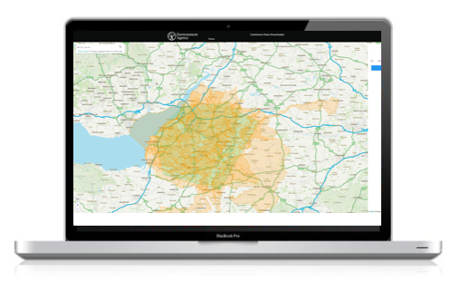 Screenshot of Catchment Data and link to the Environment Agency website