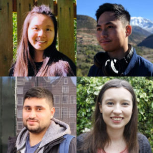 Profile images of 4 of the interns that joined us this summer - Angela, Adrian, Redan and Louise